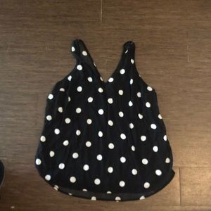 V neck Polkadot tank top